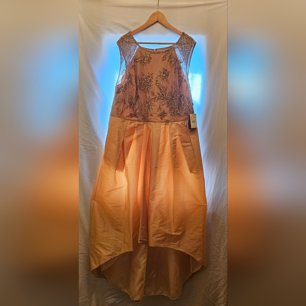 Adrianna Pappell High Low Taffeta Ball Gown